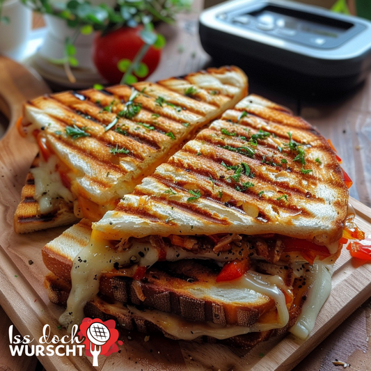 Iss doch Wurscht - Schaschlik-Cheddar Sandwich