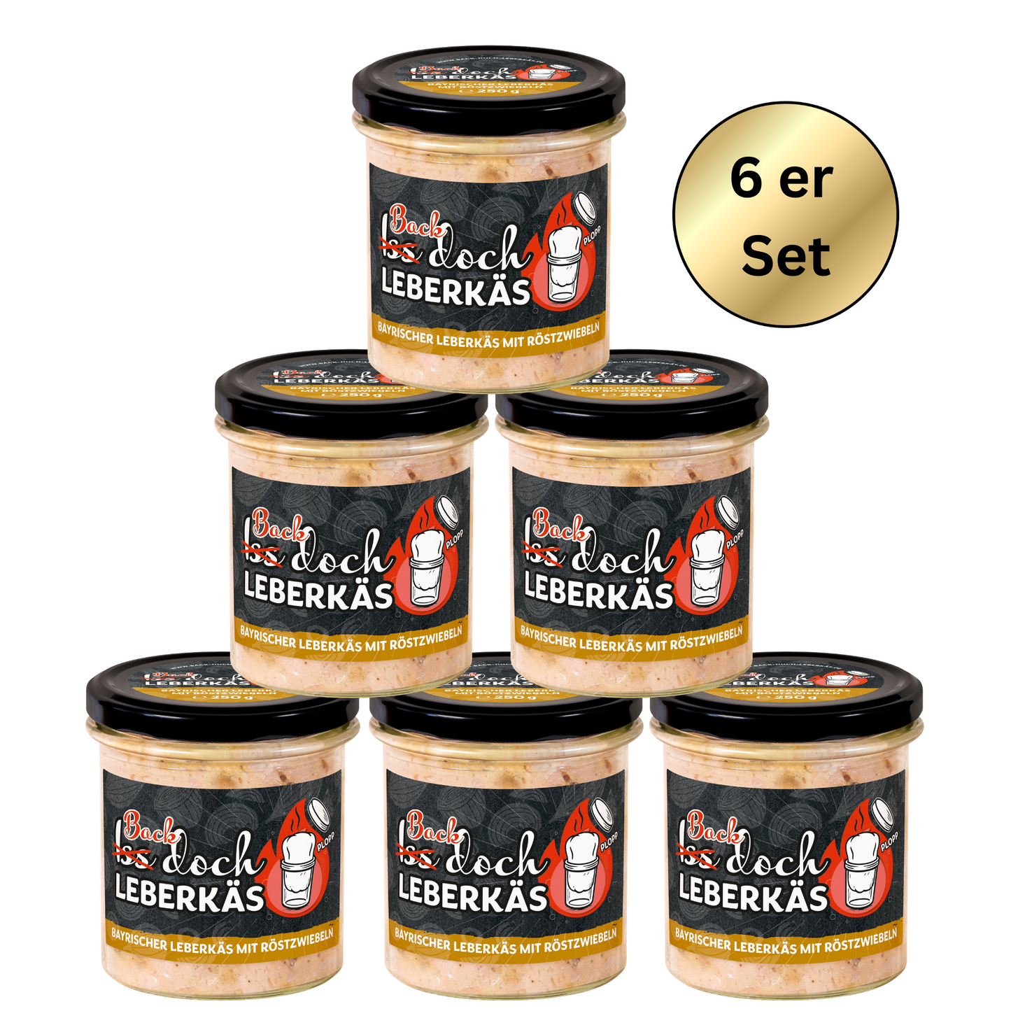 Iss doch Leberkäs mit Röstzwiebeln - 6er Set