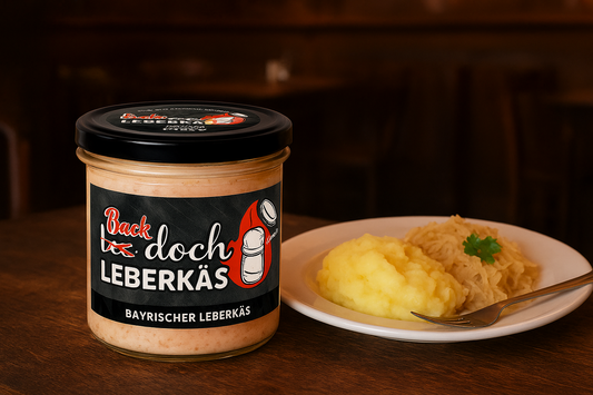 Rezept: Leberkäse mit Kartoffelpüree & Sauerkraut
