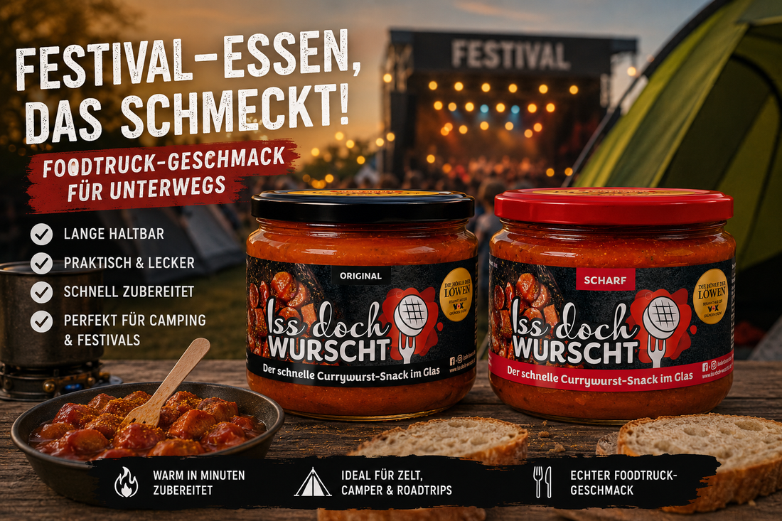 Festival Essen: Die besten Ideen für Camping, Open Air und unterwegs – mit den Spezialitäten von Iss doch Wurscht