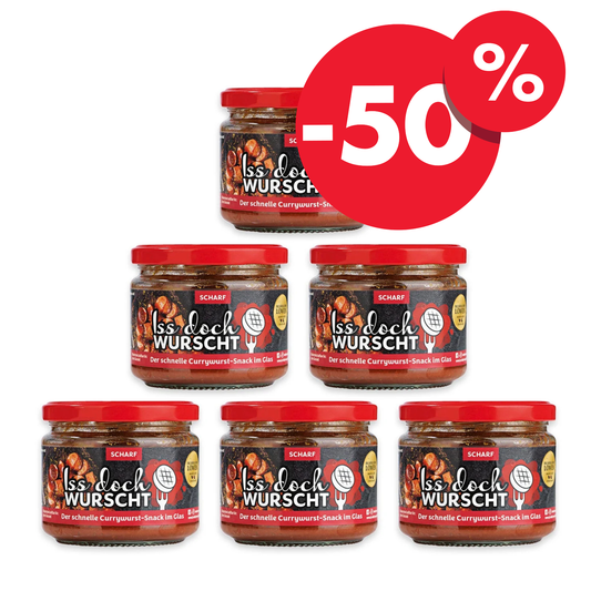 Currywurst-Snack Scharf - 6er-Set