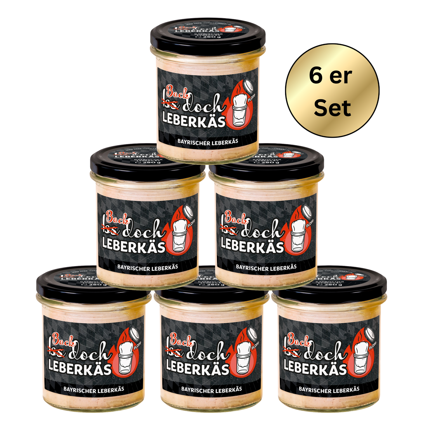 Iss doch Leberkäs - Bayrischer Leberkäse  - 6er Set