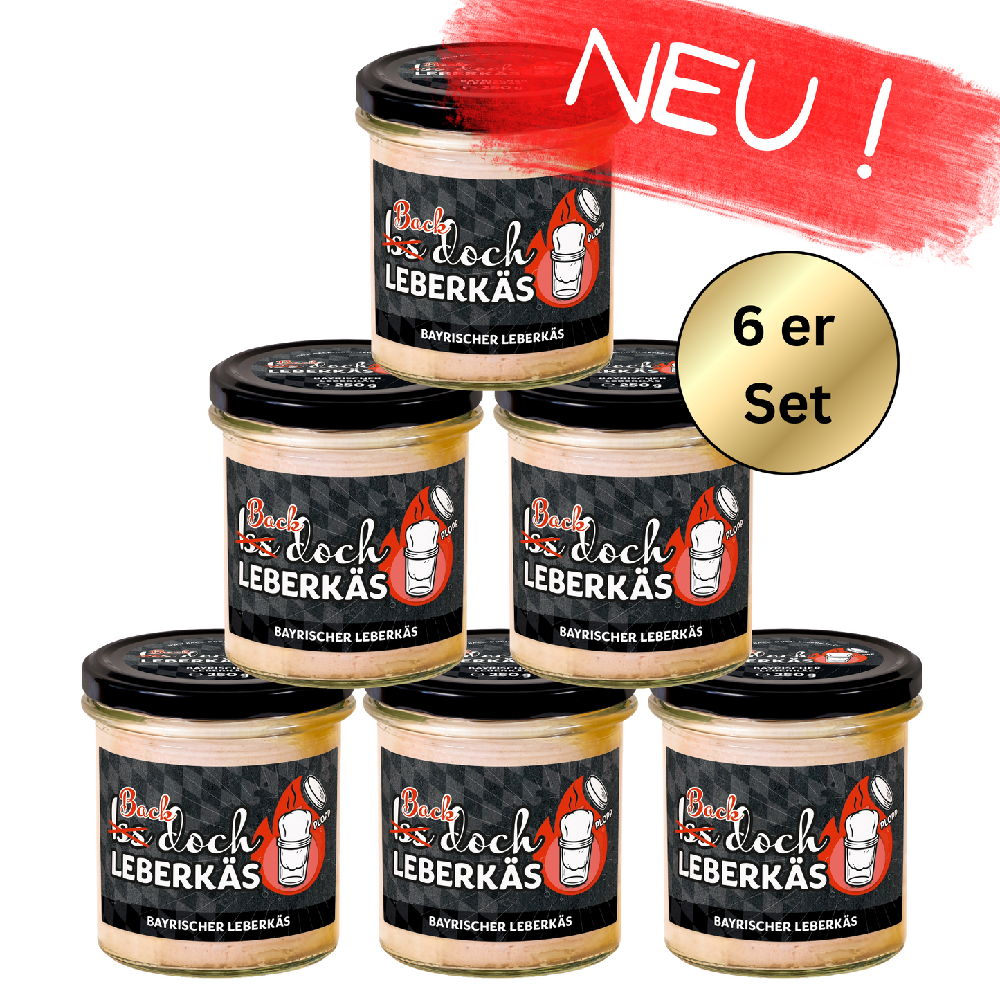 Iss doch Leberkäs - Bayrischer Leberkäse  - 6er Set