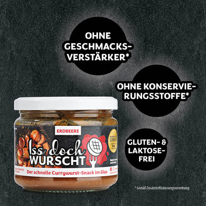 Currywurst-Snack Erdbeere - 6er-Set